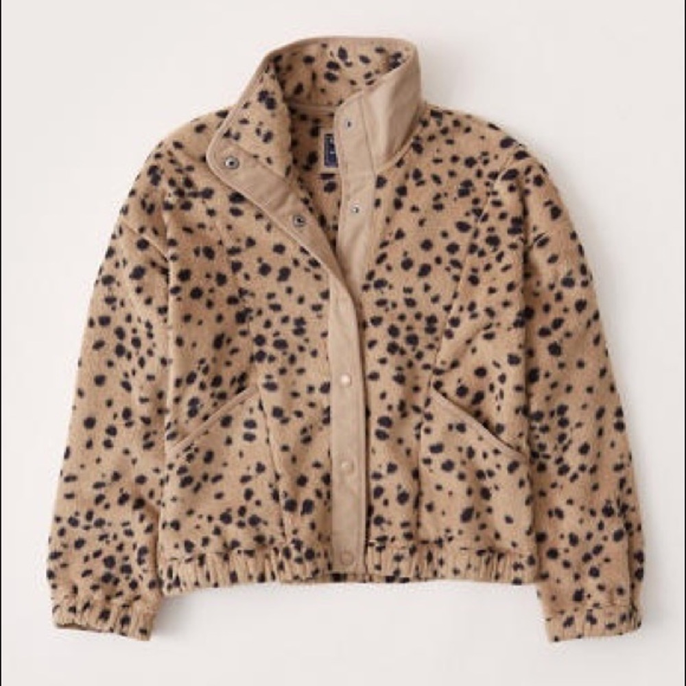 Abercrombie & Fitch Polar Fleece Snap Up Jacket